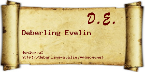 Deberling Evelin névjegykártya